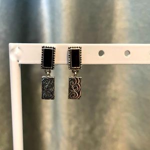 3 for $12 black and silver earrings
